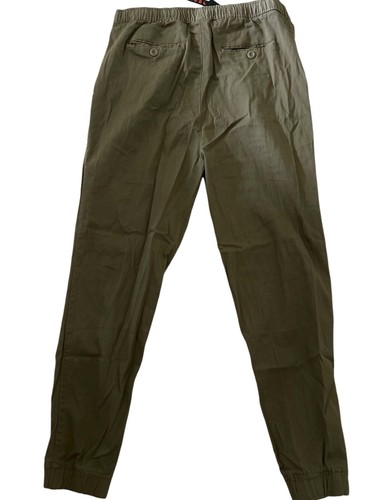 Galaxy by Harvic Twill Joggers Bronze Dark Khaki Mens XL Slim Fit - Picture 2 of 4