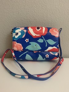 Kate spade bolso Floral Excelente Estado Flores Rojas Hojas Verde Azulado  Bandolera | eBay