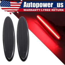 2pcs Rear LED Side Marker Light Red Lens For Chevry Corvette C5 1997-2004