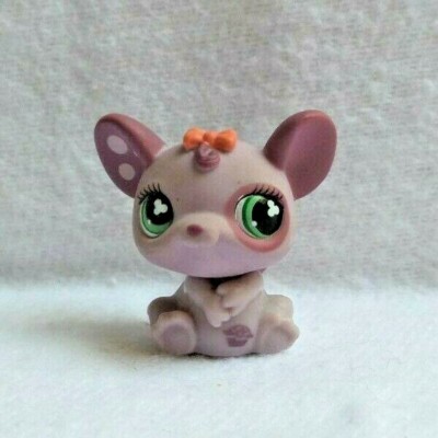 Figurine Littlest Pet Shop LPS #1309 - Pieuvre Violette Aux Yeux Verts Avec Noeud Bleu - Hasbro