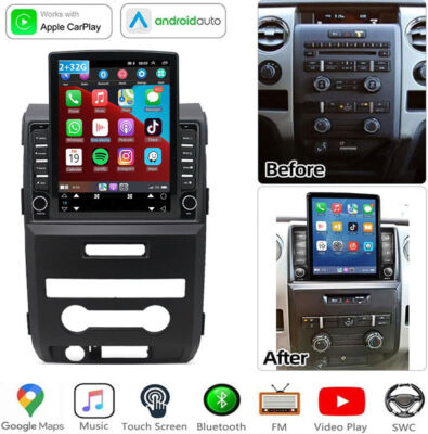 For Ford F150 2009-2014 Apple Carplay Radio Android 13 GPS NAVI WIFI W/Camera BT