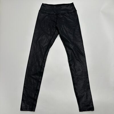 Beyond Yoga Size XS Black Shimmer Leggings Extra Small I Am Beyond Flexible Dots