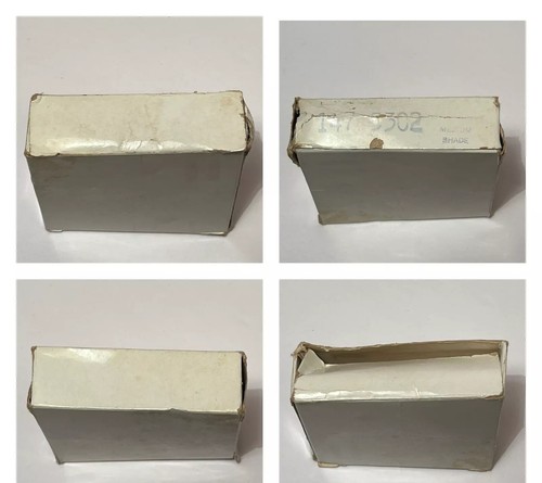 RARO VINTAGE NOS MCM Royale polvere specchio compatto spazzolato tono oro corona fiocco trucco - Foto 23 di 24