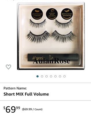 Magnetic Eyelashes/Faux Mink Short Cat Eye Natural Looking with Eyeliner, Vegan