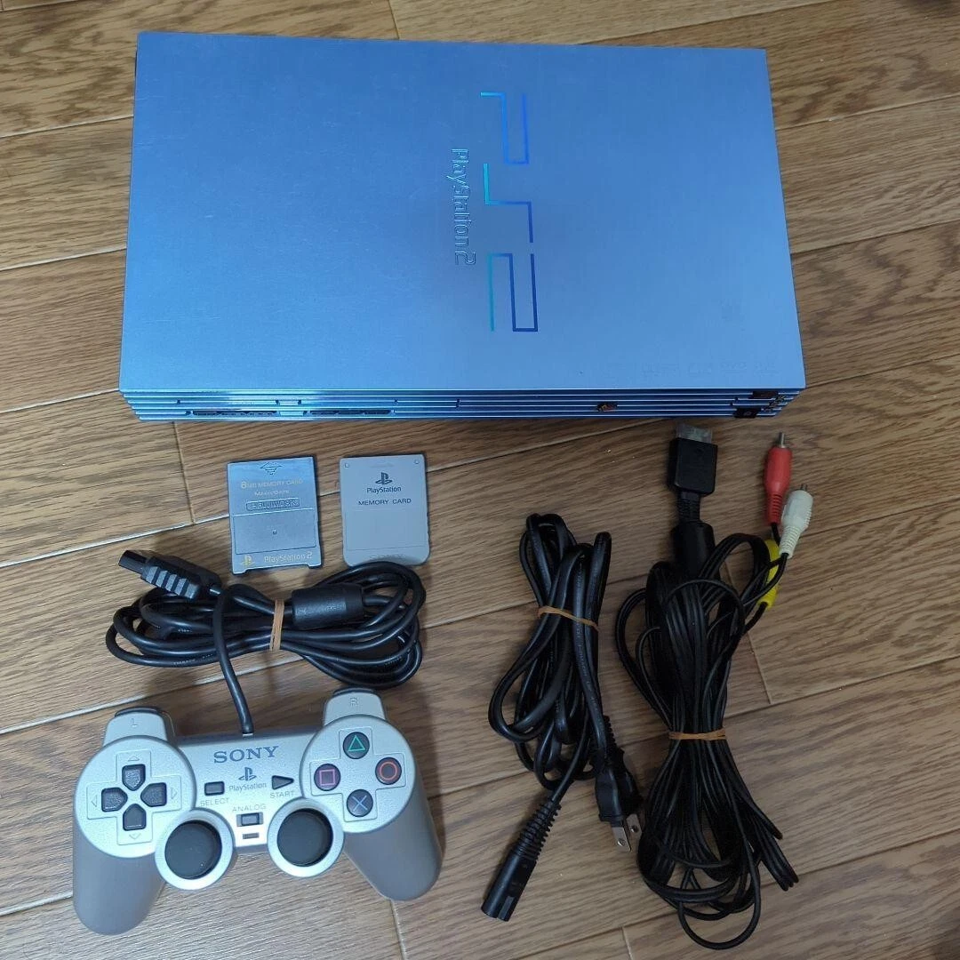 Plastation 2 PS2 SCPH-39000AQ aqua blue SCPH-39000