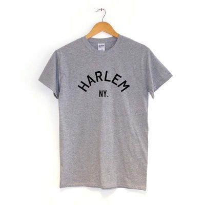 HARLEM NY T SHIRT MANY COLOURS vintage new york word travel bronx urban retr