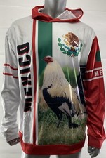 Men s Mexico Print Polyester Hooded Sweatshirt- Size XXL
