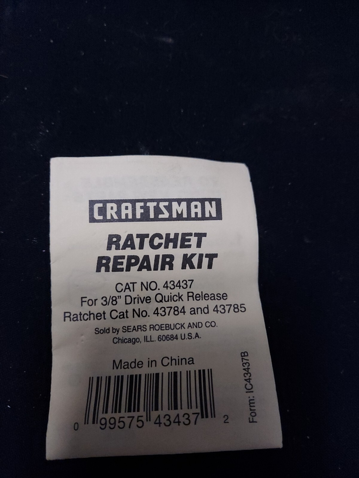NEW Craftsman 3/8" Ratchet Repair Kit 43437 for QR Ratchet 43784 And