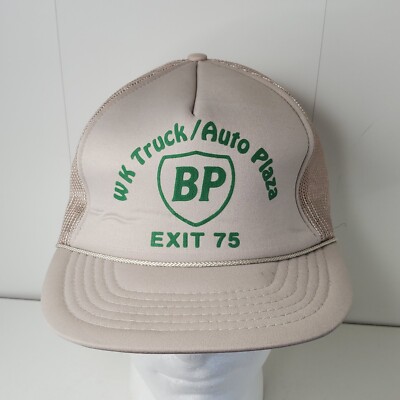 VTG BP Gas W K Truck & Auto Plaza Exit 75 Trucker Hat Snapback Cap Louisville KY