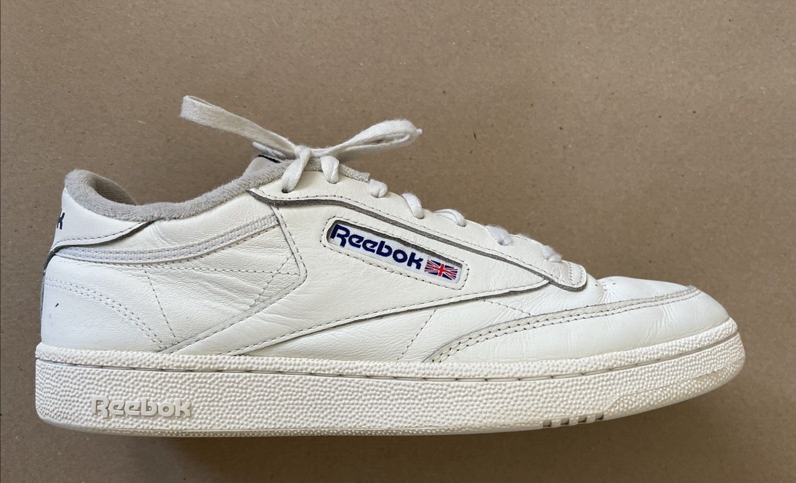 Vintage Reebok Club Men's Sneaker Classic White Leather Athletic Size US 10.5