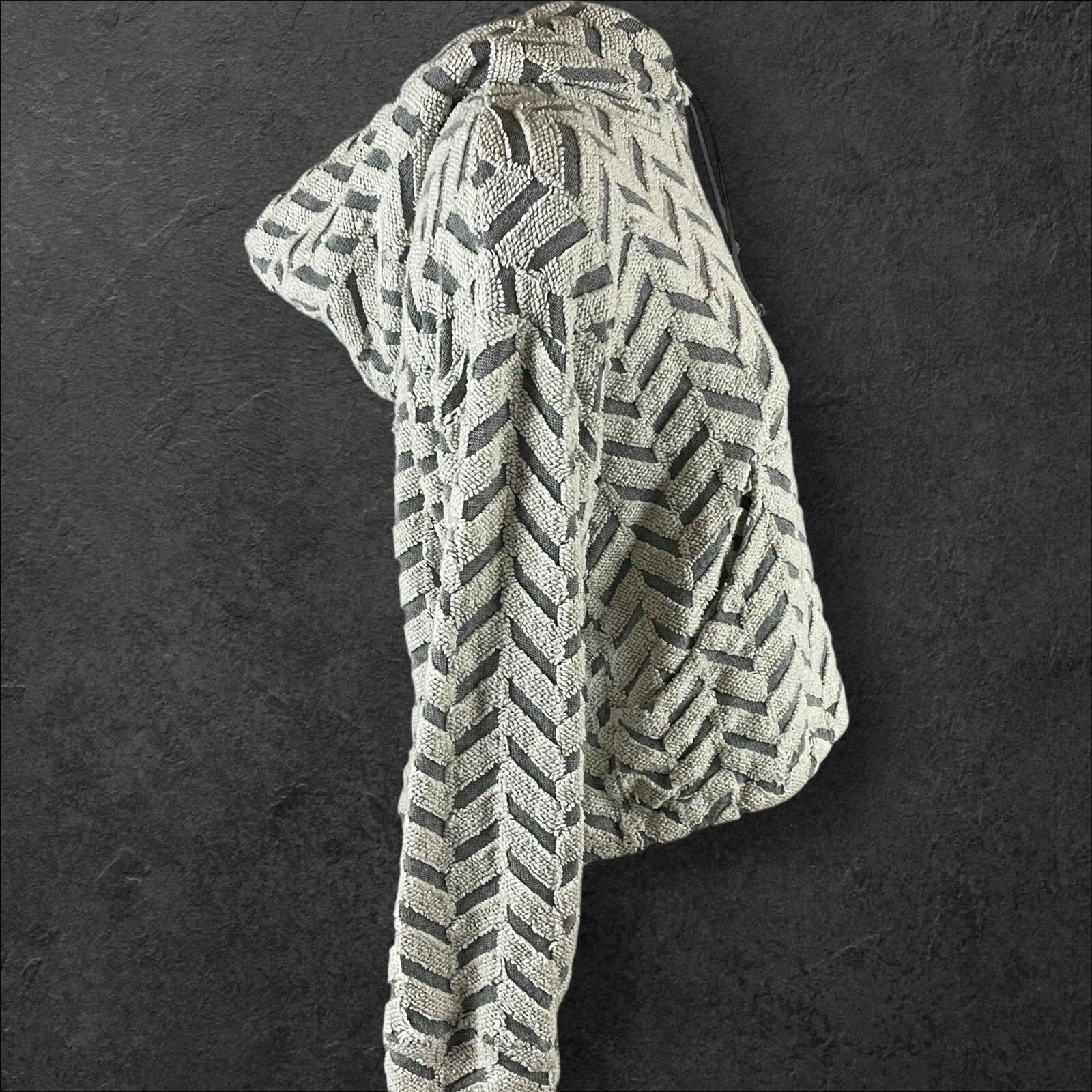 OFF WHITE Felpa Koral donna XS Friley con cappuccio spina di pesce vita testurizzata cinch T160