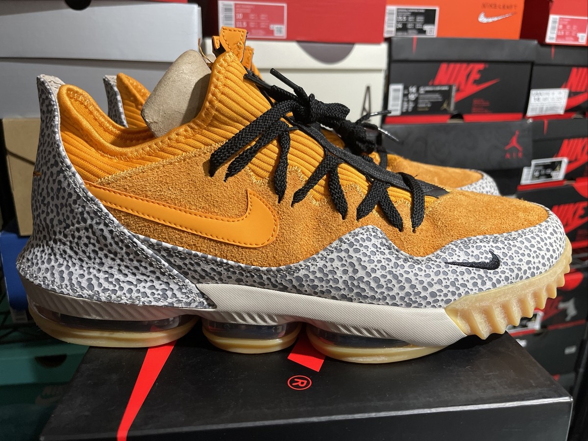 Nike LeBron 16 Low Atmos Shoes Men 14 Safari CD9471-800 Basketball