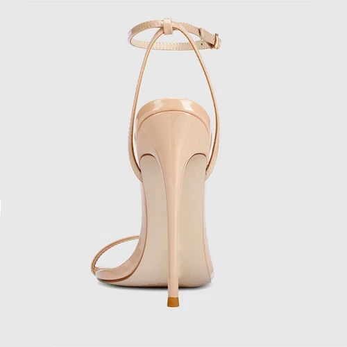 Sexy Damen-Sandalen Knöchelriemen hoher Absatz offene Zehenpartie eleganter Absatz Party - Bild 8 von 27