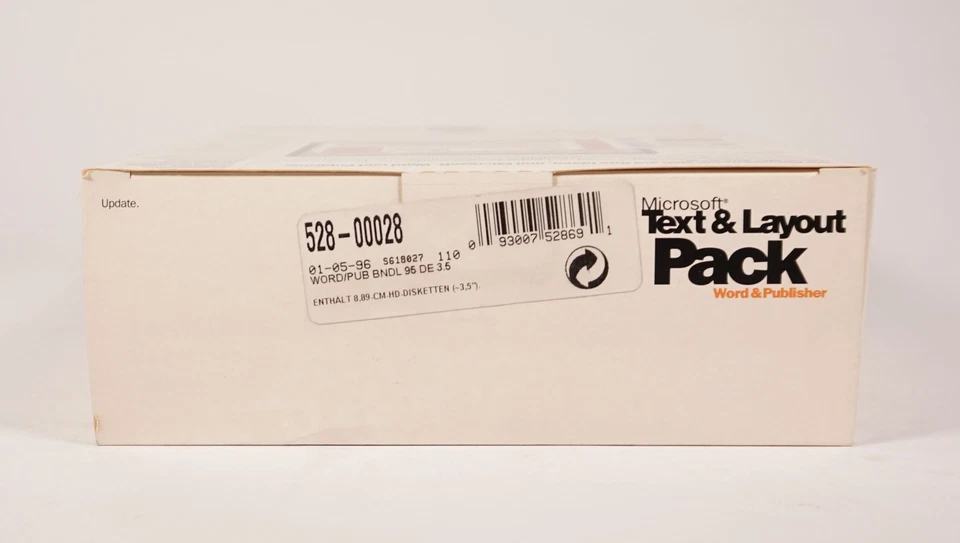 Paquete De Texto Y Diseño Microsoft Word Y Publisher Windows 95 528-00028 En OVP - Immagine 3 di 4