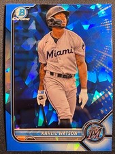 Kahlil Watson 2022 Bowman Chrome Draft Sapphire RC Rookie Prospect Base 2