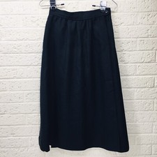 VTG  JH COLLECTIBLES Sz 6-7 Black Heavy Modest Career Skirt Waist 22-23"   VGUC  