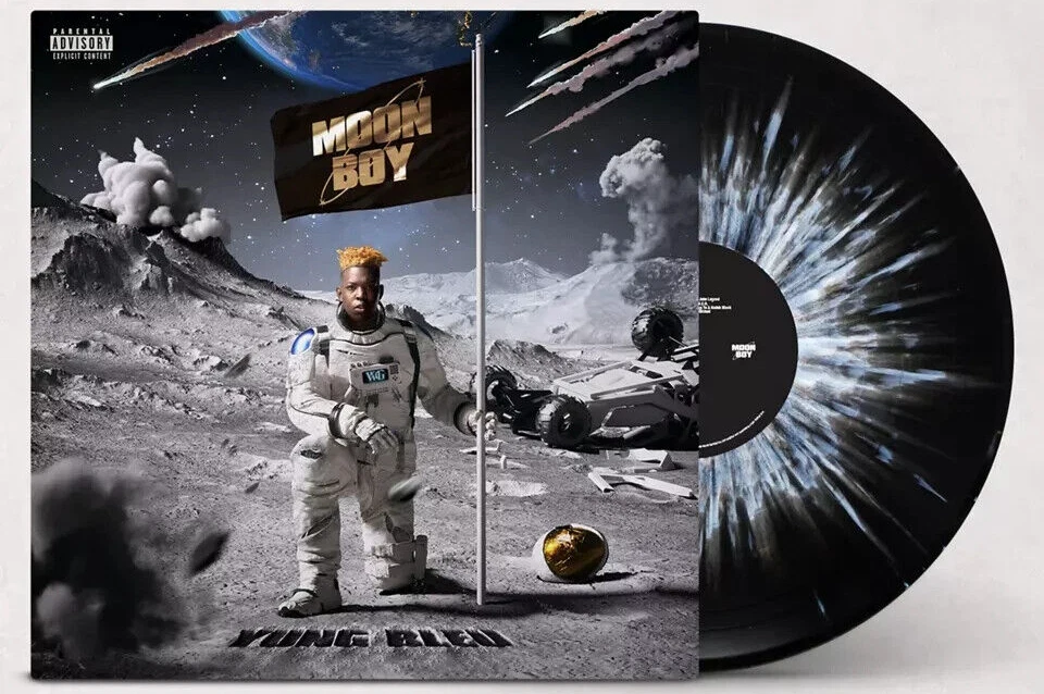 Yung Bleu Moon Boy Space & Stars Splatter Color Vinyl 2 LP BRAND NEW Drake Jeezy - Image 4 of 4