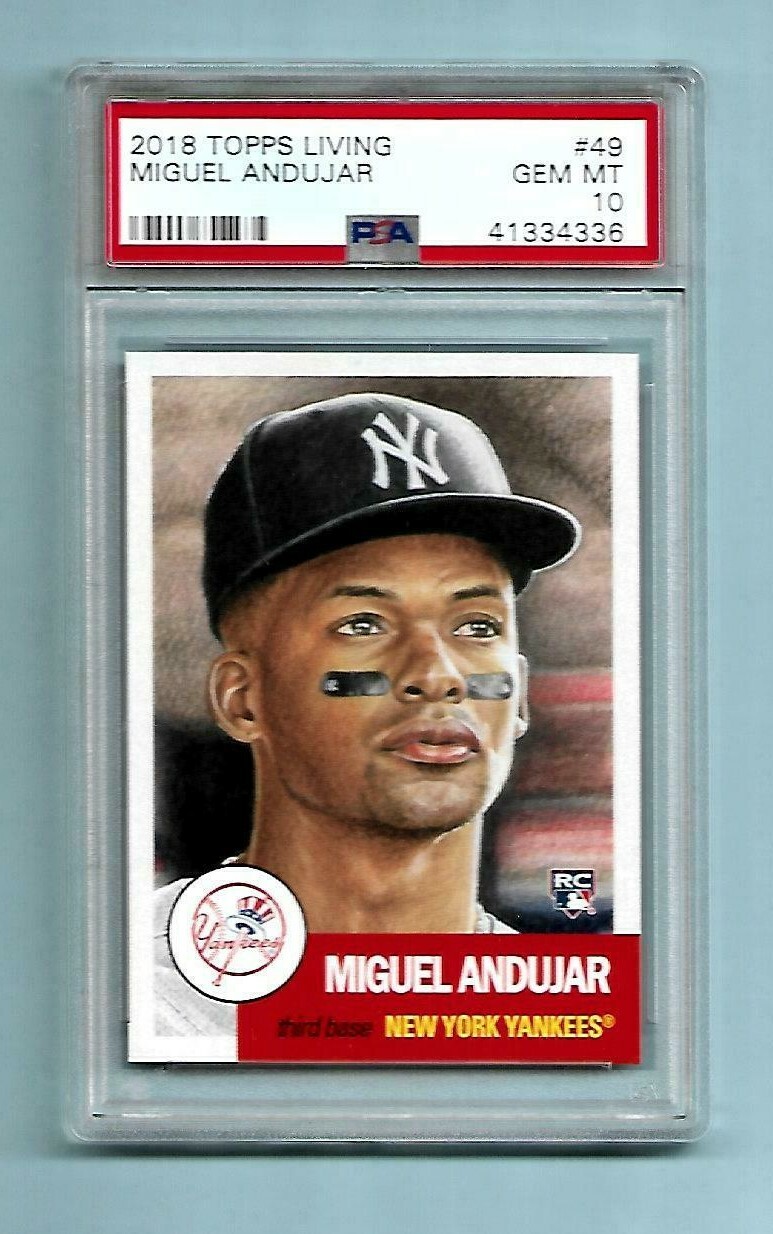 2018 Miguel Andujar Topps Living Set ROOKIE Card #49!  PSA 10!