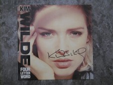 Kim Wilde Autogramm signed Maxi-Cover 12" "Four Letter World" Vinyl