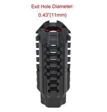 Skeleton Design 9MM Muzzle Brake With 1/2"x28 Thread Pitch - Black Aluminum