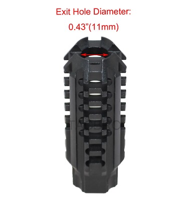 Skeleton Design 9MM Muzzle Brake With 1/2''x28 Thread Pitch - Black Aluminum