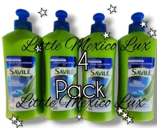4 Pack SAVILE RIZOS DEFINIDOS  PULPA DE SABILA Y BIOTINA COMB CREAM 300ml Each
