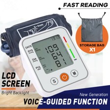 Arm High Blood Pressure Monitor Digital BP Cuff LCD Pulse Meter Voice Machine US