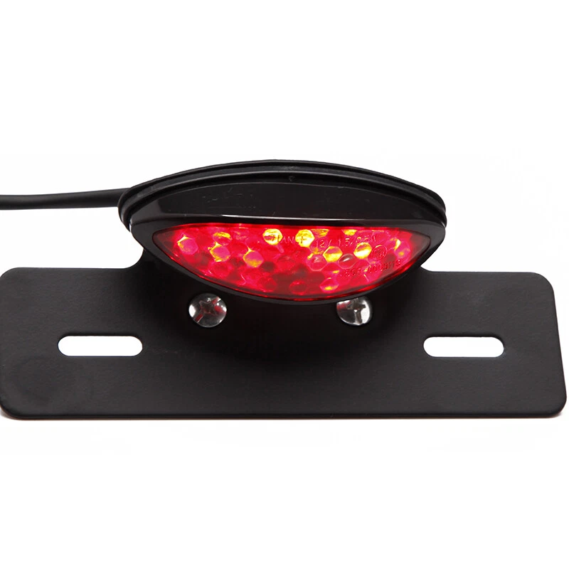 Luz trasera integrada LED universal para matrícula de freno de señal de giro de motocicleta Foto 3 de 4