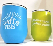 Modern Expressions Stainless Steel Wine Tumbler Fitted Lock Lid 11.8 fl oz