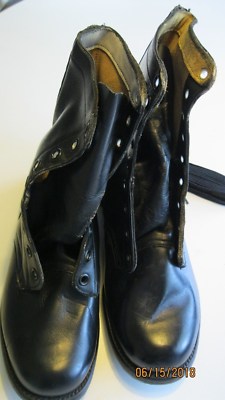 ６０年代 イタリア海軍 将校 ヴィンテージ＜制服＞M0133m US Vietnam M1962 Black Leather McNamara Boots 9 Wide Dated