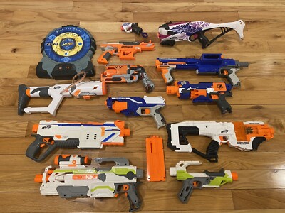 Amazing lot of 11 Rare Nerf Dart blasters Modulus Regulator Desolator Raider