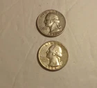 1962 D & 1964 US QUARTER  COINS 90 % SILVER FINE CONDITION GREAT DEAL