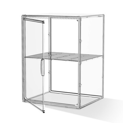 Acrylic Clear Display Case, Stackable Plastic Storage Bins with Shelf, Figure...
