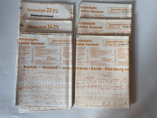 [03] 6 x Bildfahrplan Bundesbahndirektion 1977 78 RAR