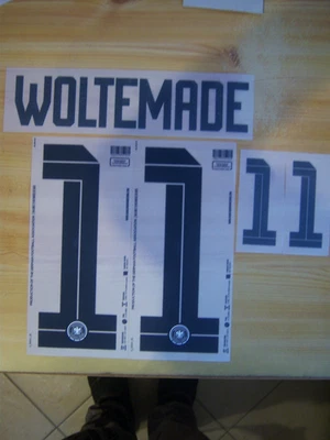 11TEAMSPORTS Original DFB Deutschland Flock für dasTrikot WM 2026 Woltemade 11 Gr.164 bisXXXL