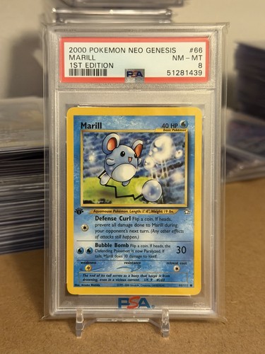 Marill (1st Edition) graded PSA 8 for sale on eBay