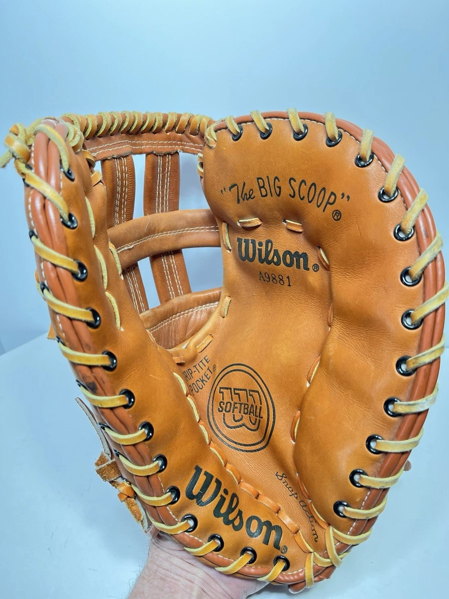 Gant De Softball Wilson Elite A2449 - Cuir 13 Pouces - RHT - à Réparer / Occasion