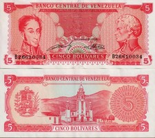 VENEZUELA - 5 bolivares 1989 FDS - UNC