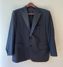 Lauren Ralph Lauren Men's Black Wool Tuxedo Sport Coat Jacket 44S Peak Lapel