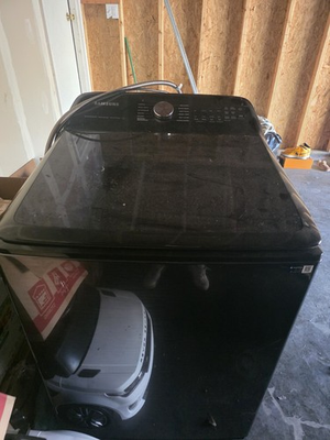 #ad 5.2 cu. ft. High Efficiency Smart Top Load Washer in Brushed Black with Impeller $600.00