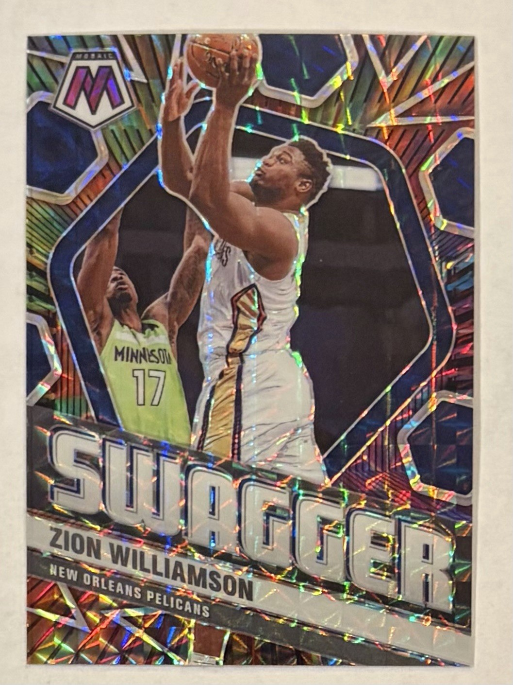 Zion Williamson 2020-21 Panini Mosaic Swagger #12 New Orleans Pelicans