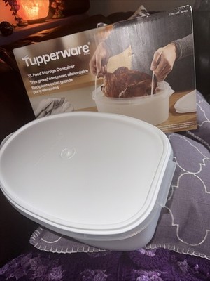 NEW Tupperware XL Food Storage Container with Removable Grooved Tray and Lid 6L