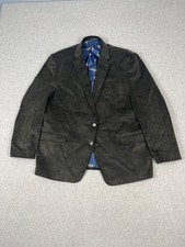 Chaps Ralph Lauren Blazer Sport Coat Mens 48R Brown Corduroy Suede Elbow Patches