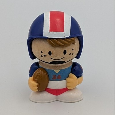 Play Town Learning Curve Football Player Figure Blue Jersey Number 34 Sports