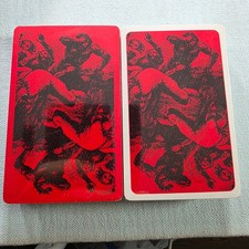 Vintage Riker 3M Company Playing Cards Double Deck USPC Cincinnati Ohio Red