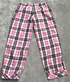 Victoria&rsquo;s Secret 2 Piece Pajama Set Womens Classic Cotton Pink Plaid Size M