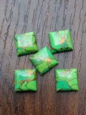 Green Copper Turquoise 8mm Square Cab Cabochon Loose Gemstone