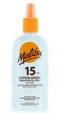 Malibu LSF 15 Sonnenschutz Lotion Spray 200ml 《 Klarer Deckel fehlt》