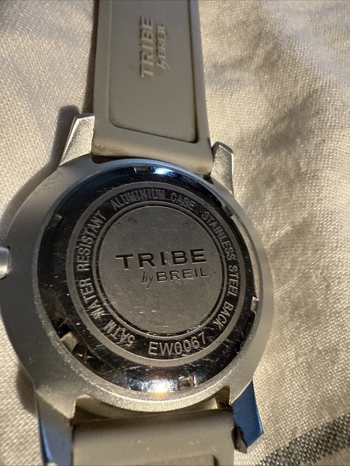Reloj Breil Tribe EW067 correa de silicona gris ~~ ¡Funciona! Usado en excelente estado Foto 2 de 4