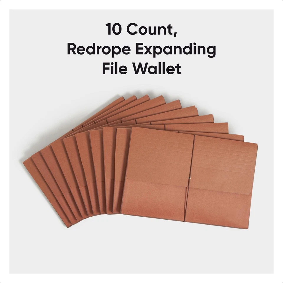 Smead Redrope Expanding File Wallets Legal Size 10 Pack with Elastic Closure - Image 2 of 4
